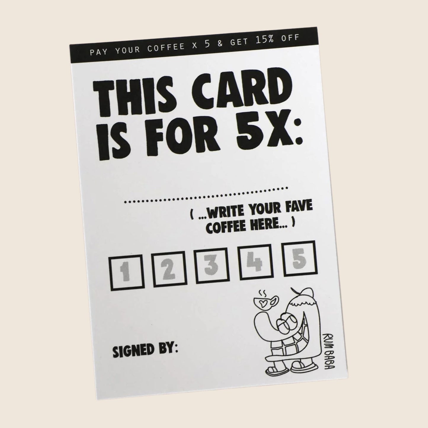 Coffee Punchkaart / Koffie Strippenkaart - In-Store Card