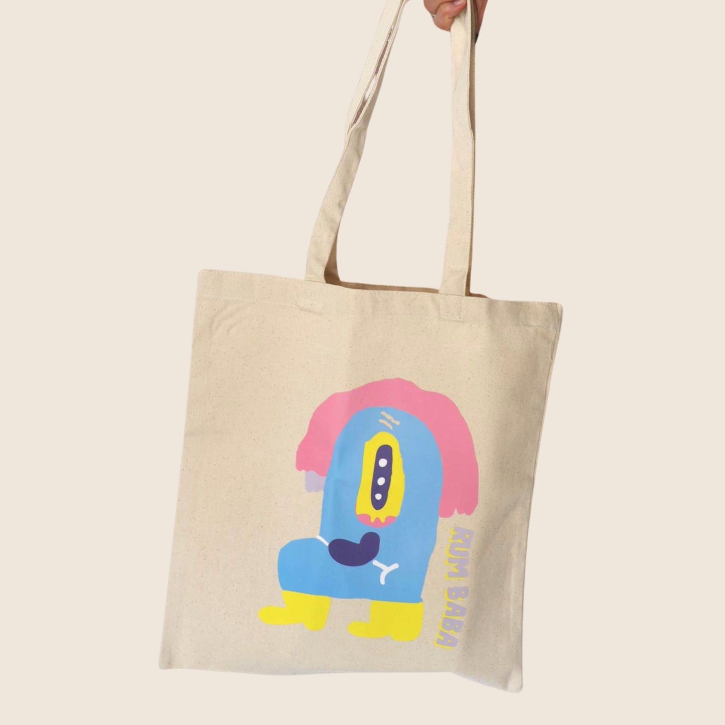 Rum Baba Tote Bag 'Pink hair dont care'