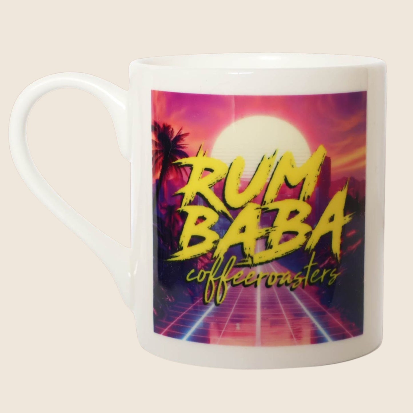 Rum Baba Porcelain Coffee Mug 'Daytona Sunset'